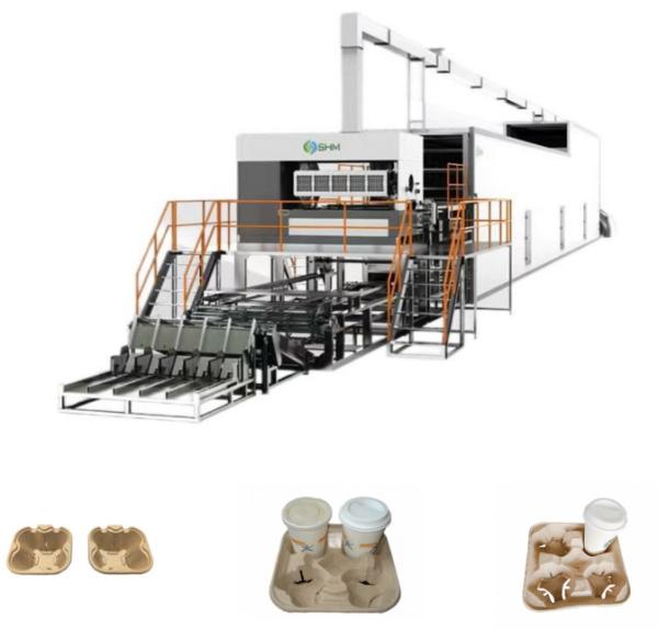 Machine de plateau de tasse de café en pâte moulée entièrement automatique