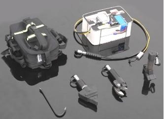 Ferramentas hidráulicas elétricas da trouxa portátil da equipa de salvamento da emergência