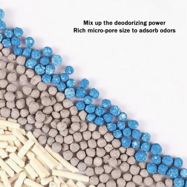 Natural Degradation Tofu and Bentonite Mixed Cat Litter Dust Free Eco Friendly Fast Clumping