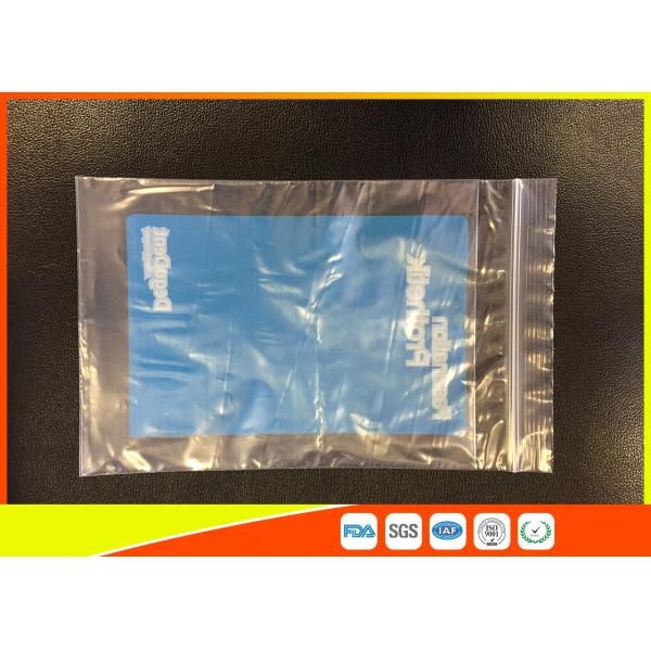 Health Repeat Sealed Recycling Industrial Ziplock Bags Gravure Printing Surface Handling
