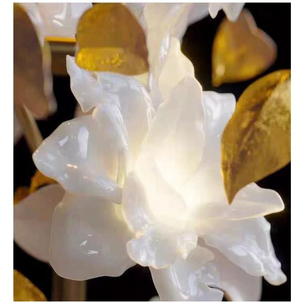 JYLIGHTING Flower Handmade Modern Glass Chandelier Staircase Hotel Luxury Designer High-end Engineering Lamps Pendant Light