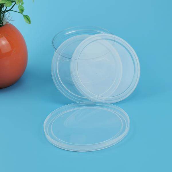 99mm Transparent Flat Dome Paper Can PE Plastic Lids