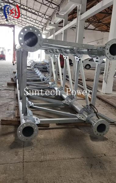 Steel Pipe Cable Tray 1 Year Warranty For Power Line Support
