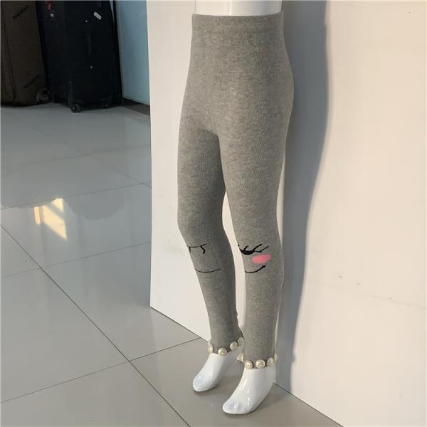 Cartoon Pattern Knitted Girls' Tights for School and Outdoor Activities