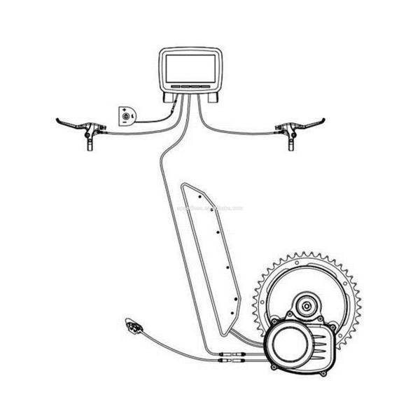 36v 250w Durable Bicycle Mid Drive Electric Motor Kit With Controller