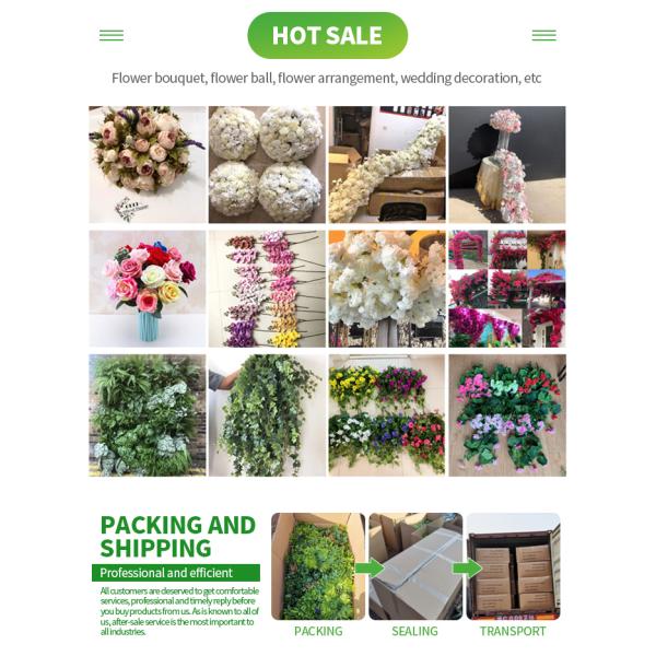 80*60cm 100*80cm 120*100cm Hanging Fake Silk Hydrangea Wall Panel