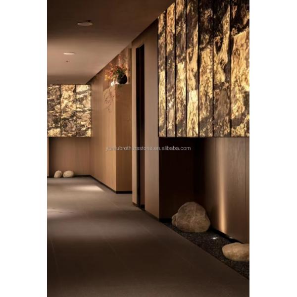 Ultra-Thin Natural Stone Veneer Sheet Wall Tiles for Modern Hotel Interior Design