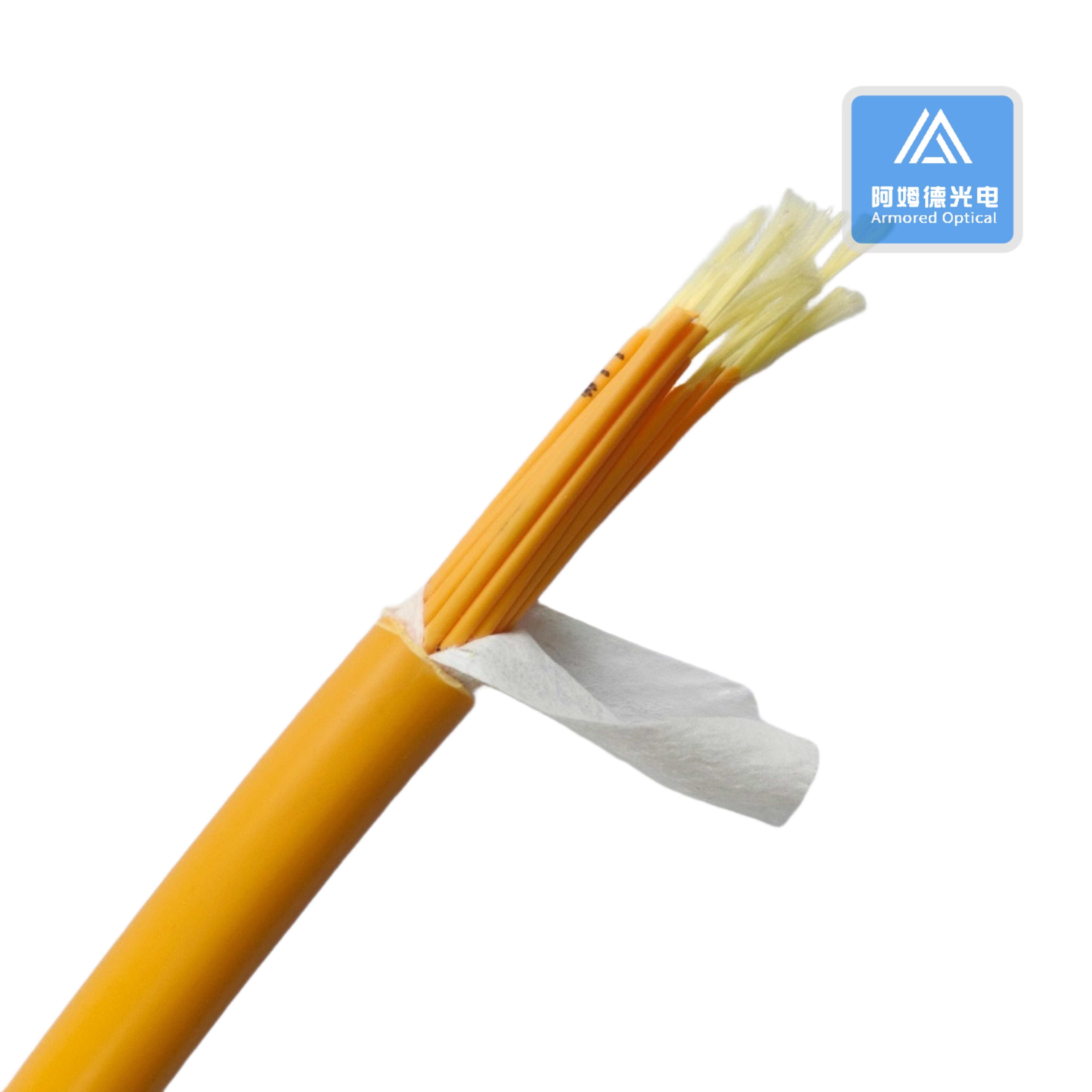 12 Cores Break Out Fiber Optical Cable 12.0mm Yellow LSZH Indoor