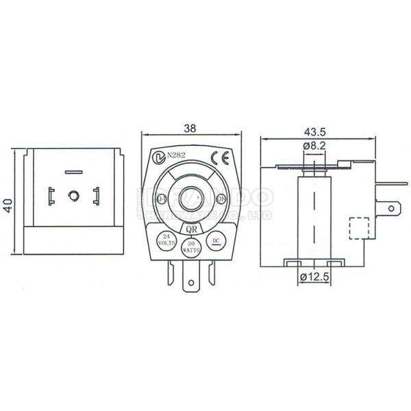 Tipo bobina CY123 N282 C53056N QR 24VDC 220VAC de Goyen de la válvula electromagnética