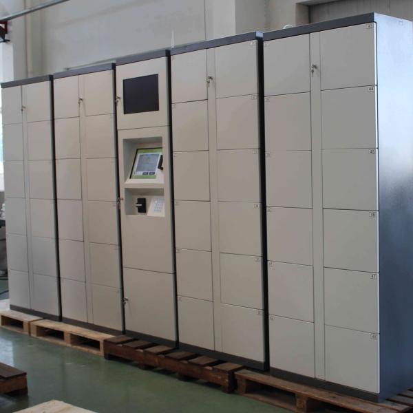 24 Doors Safe Steel Luggage Lockers , Smart Electronic Locker CE / FCC