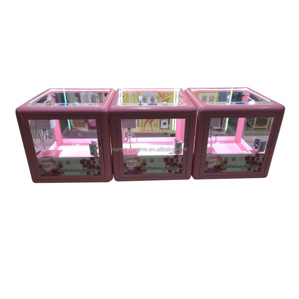 Mini Rubik Cube Crane Machine Moeda Operada Toy Crane Game com US Plug