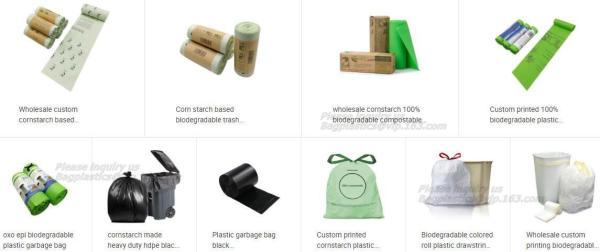 Compostable plastic vest handle bag shopping t-shirt bag, Biodegradable cornstarch eco friendly food waste bags