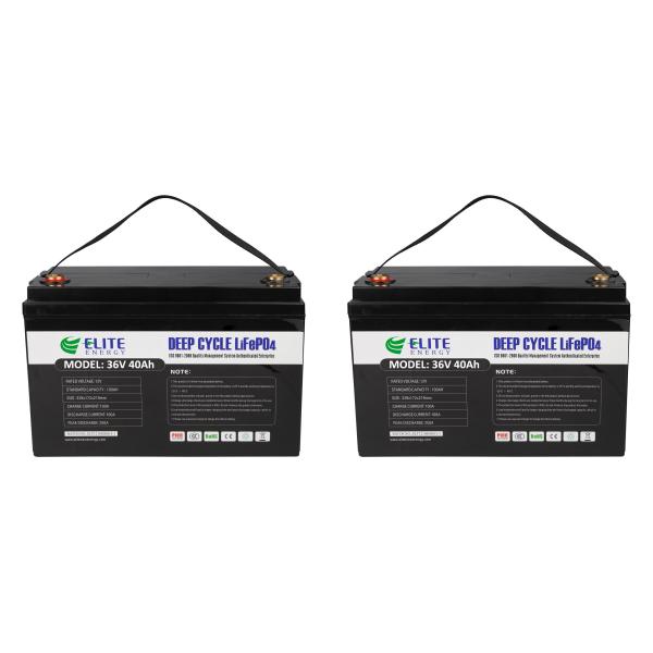 Цикл перезаряжаемые батареи иона 40Ah 1536Wh 36V LiFePO4 Li глубокий