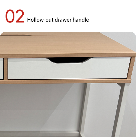 Support customization Customizable Double-drawer Desk in Apartment Dormitory Melamine Board Material