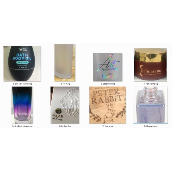 стеклянная бутылка лосьона 30ml с жемчугом цвета просвечивающего зеленого градиента насоса голубым белым