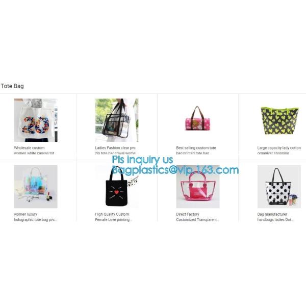 PVC Mini Plastic Cosmetic Bags , Cosmetic Tote Bags Printed Promotional