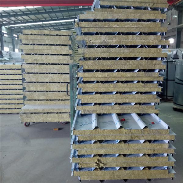 heat resistance materials 50mm rock wool sandwich roof panel with 0.376mm