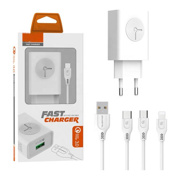 One Port PD 3.0 Fast Wall Charger 12V 1.5A 18W USB Type C Charger