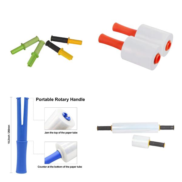 Hand Biodegradable Stretch Wrap Film Holder Multicolor Lightweight Manual Stretch Film Dispenser