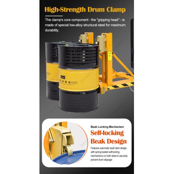 DG360 / DG720 / DG1080 / DG1440 Forklift Mounted Drum Grab