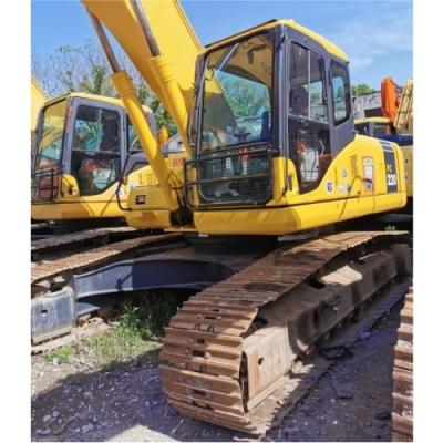 Horário de trabalho reduzido Excavadora de rastreamento Komatsu PC220 usada com válvula hidráulica original