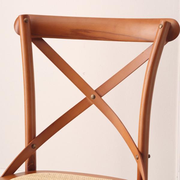 Garden Chair Hotel Outdoor Wood Dining Crossback Chair for Wedding Party Banquet Events