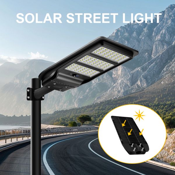 TR-ES-M All-in-One Solar Street Light | Topcon Solar Panel, Smart Motion Sensor Full Bright & Half Dim Mode, IP65 ABS Outdoor Road Light