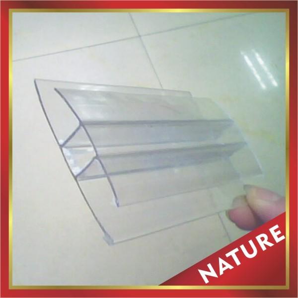 PC H Profile,h pc profile,h polycarbonate profile,pc profile,polycarbonate h profile-nice connector for hollow pc sheet