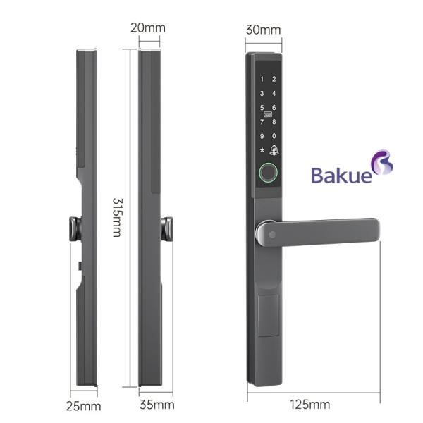 Ultra-thin 25mm Smart Digital Door Lock with Multiple Unlock Methods and Unlimited User Capacity