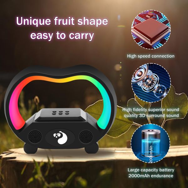 LED Light Outdoor Wireless Music Player Partybox Bass Portable Gift Boombox Speakers
