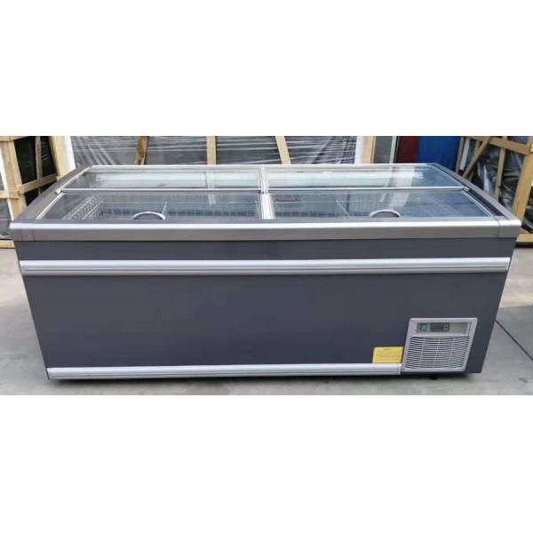 Hot Sale Supermarket Refrigeration Aht type Glass Island Icecream Freezer with certificate