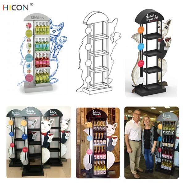 Retail Store Fixture Metal 4-tier Display Stands For Plant Mechanics