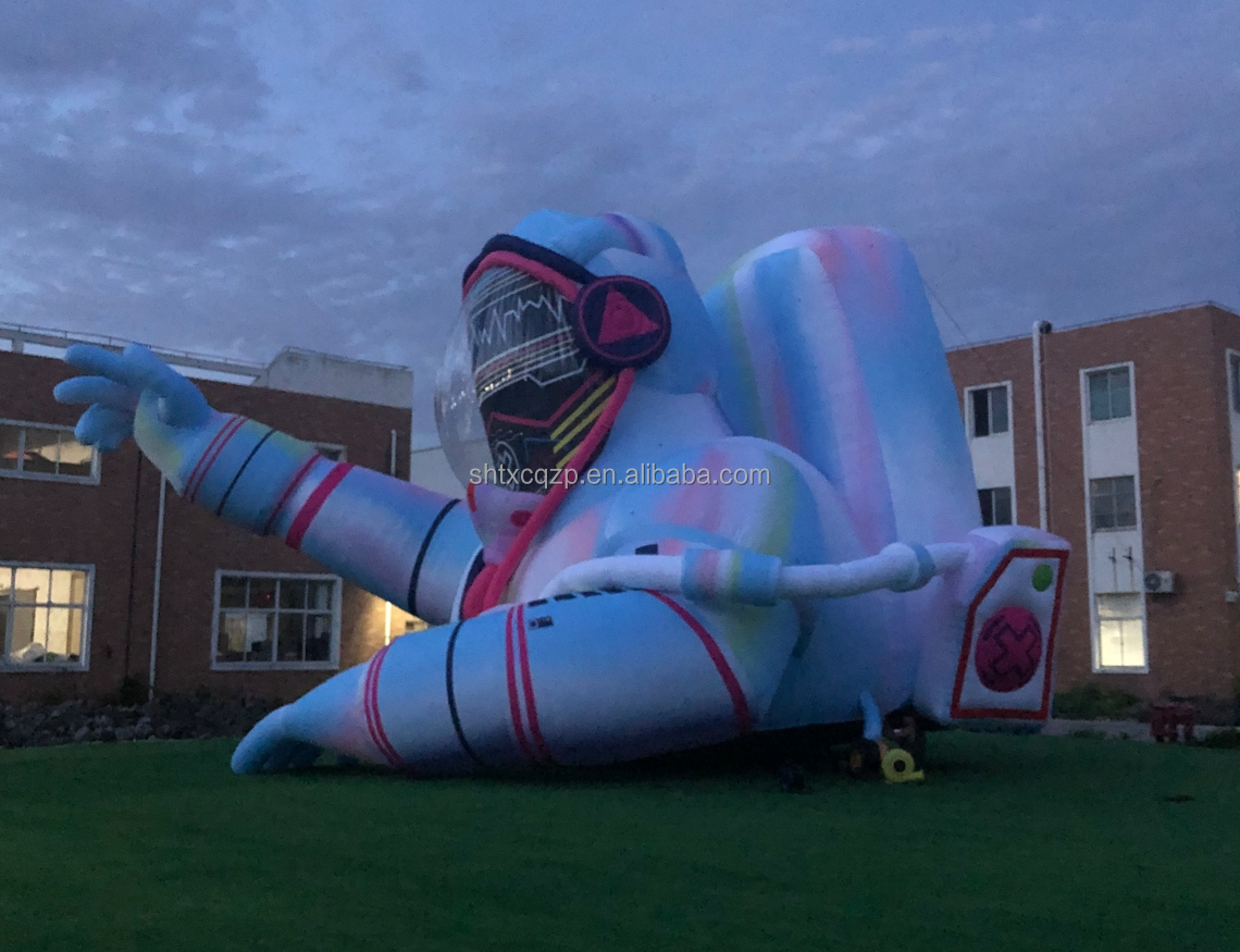 Large Inflatable Astronaut Advertising Model With LED Lighting And Cartoon Character Design for Night Events Mall Displays Brand Campaigns And Public Installations