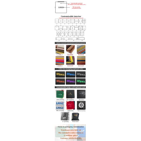 Coffret de bijoux en cuir en collier en soie d'éponge épaisse avec logo personnalisé