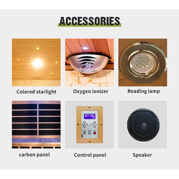 3 Person Bluetooth Compatible Wooden Steam Infrared Sauna For Home