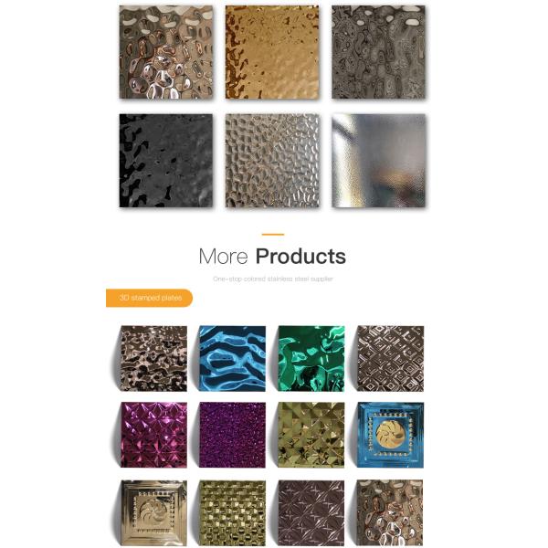 4X8 Mirror Polished Stainless Steel Decorative Sheet Cold Rolled Water Ripples