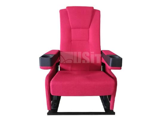 High Back Sliding Theater Recliner Chair , Theatre Seating Chairs Fireproof Fabric