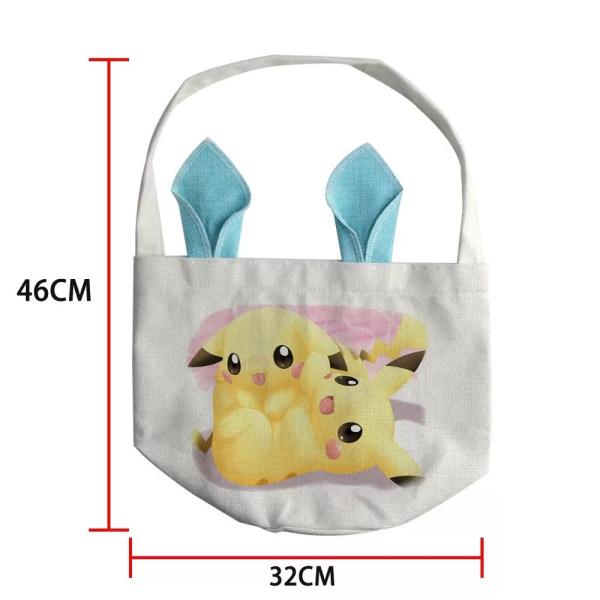 Custom Sublimation Bunny Ear Easter Basket diy Easter Egg Bucket