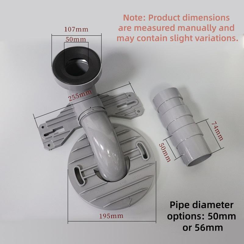 Bathroom Toilet Connection Drain Pipe Plastic Pipe Shifter Polyvinyl Chloride Offset Plate Connection Pipe