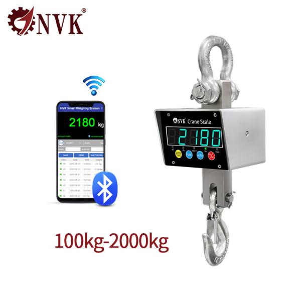 NVK Small 100kg-2T Industrial 201 Stainless Steel material hanging crane scale with wireless device