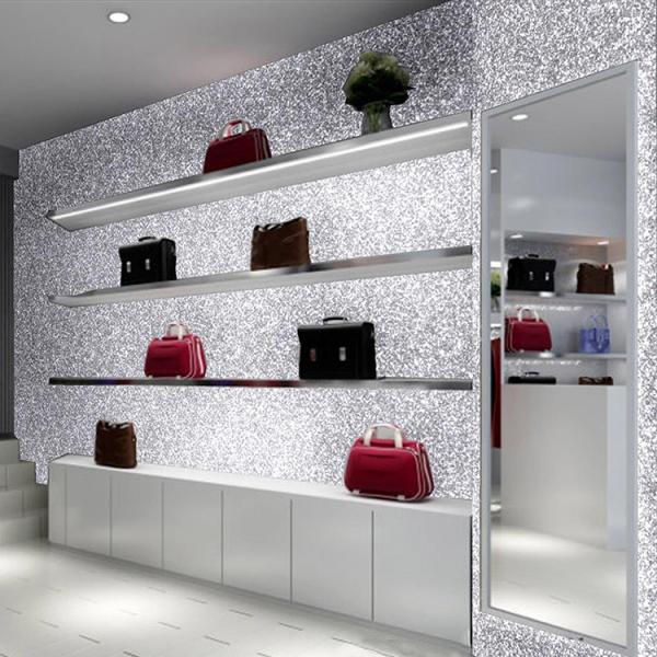 Обои яркого блеска золота ПУ для затыловки толщины стен 0.9±0.15мм не сплетенной