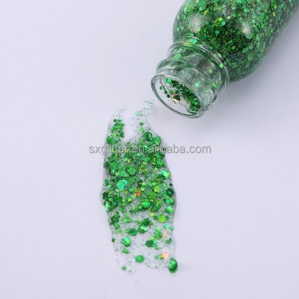 Craft Glitter Gel Body Mermaid Sequins Skin Long Lasting Sparkling Cream Eye Shadow for Customized Shape Hair and Nail