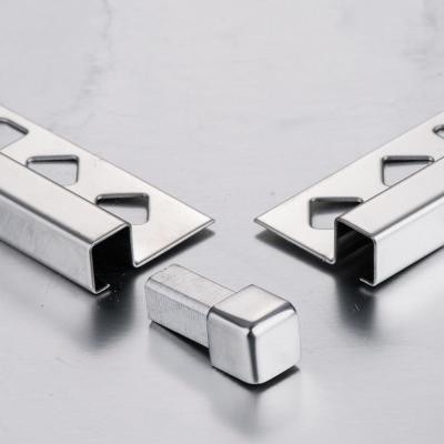Custom 304 316L Stainless Steel Tile Trim Profiles 6mm 8mm 10mm Height