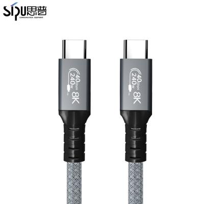 New Product Grey USB 4.0 1M Lightning Fast Charging TYPEC TO TYPEC 40GBPS HDMI Cable 8K