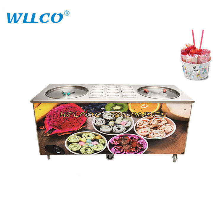 Frozen Yogurt Machine Ice Cream Roll Maker Stir Fried Ice Cream Fry Ice Cream Rolls Machine