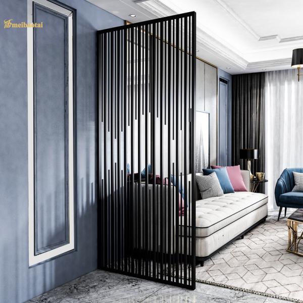 Modern 201 Stainless Steel Room Divider Cuboid Shape 30mm Thickness
