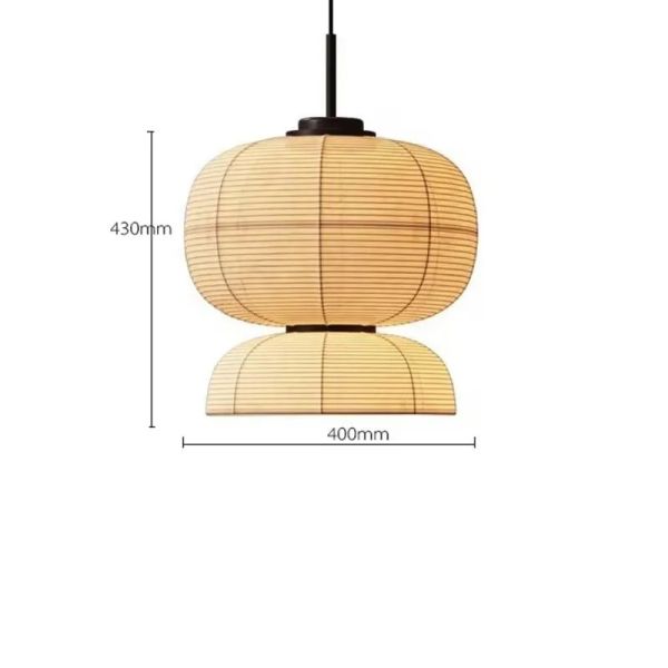 Japanese Pendant Lights Vintage Fabric Lantern Wabi Sabi Lights (WH-VP-335)