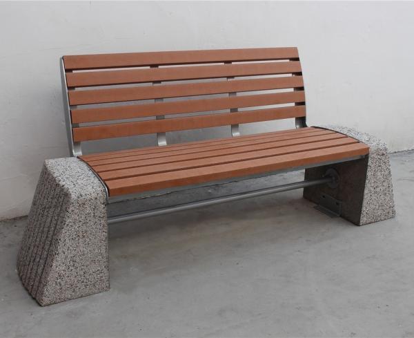 Free Standing Recycled Plastic Benches Outdoor For Public Park