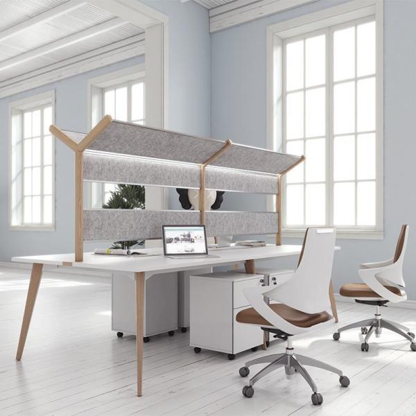 Two Person Staff Modern Commercial Office Furniture Table with ISO9001/ISO14001 Certified