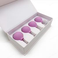 Conjunto de ventosa a vácuo de terapia hijama de 4 peças com conjunto de ventosa Guasha reduz o queixo duplo